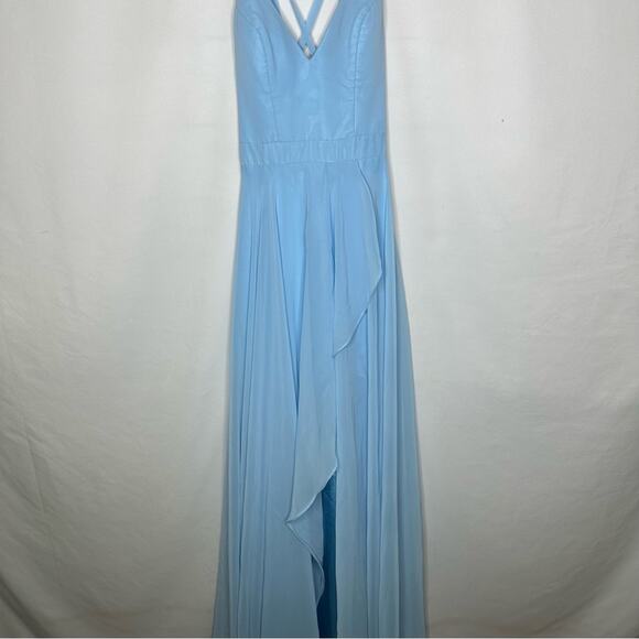 FAVIANA Blue Ruffle Skirt Gown in Size 2 - Picture 7 of 9